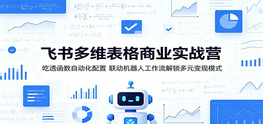 飞书多维表格商业实战营:吃透函数自动化配置,联动机器人工作流解锁多元变现模式-御文网