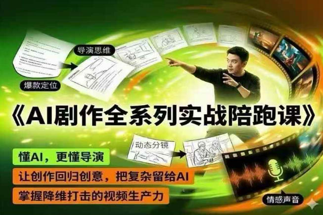 AI剧作全系列实战陪跑课，懂AI，更懂导演，让创作回归创意，把复杂留给AI，掌握降维打击的视频生产力-御文网