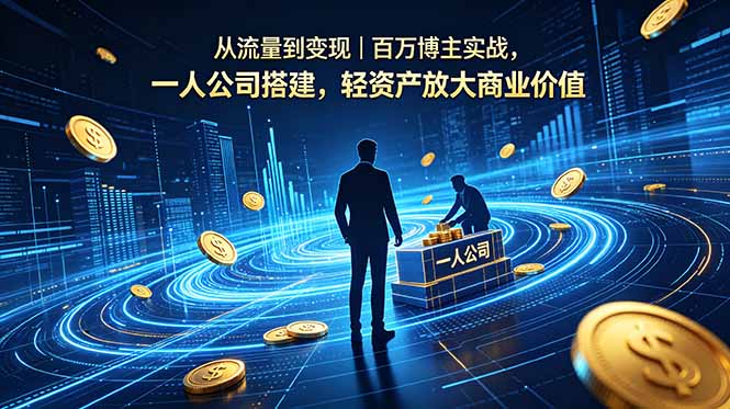 从流量到变现｜百万博主实战，一人公司搭建，轻资产放大商业价值-御文网