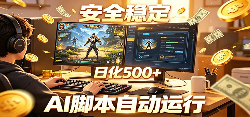 三角洲全自动挂机,AI脚本躺赚,日化500+-御文网