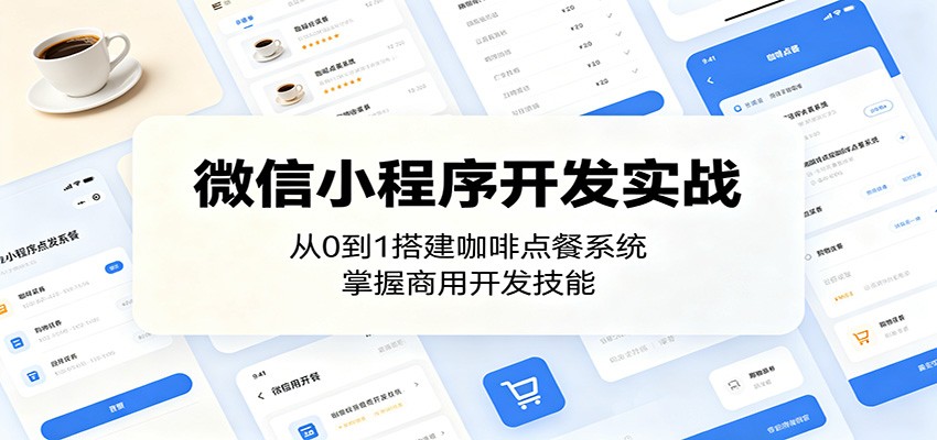 微信小程序开发实战:从0到1搭建咖啡点餐系统,掌握商用开发技能-御文网