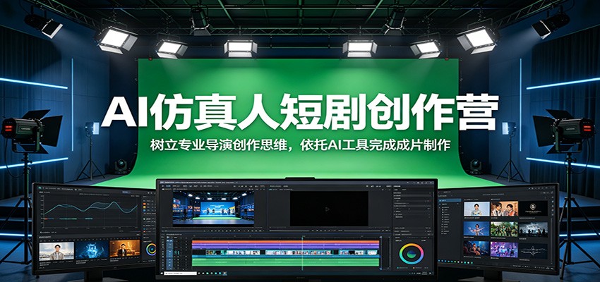 AI仿真人短剧创作营:树立专业导演创作思维,依托AI工具完成成片制作-御文网