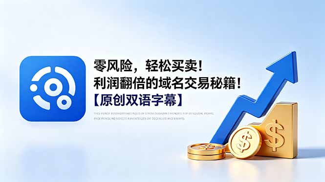 零风险，轻松买卖！利润翻倍的域名交易秘籍！【原创双语字幕】-御文网
