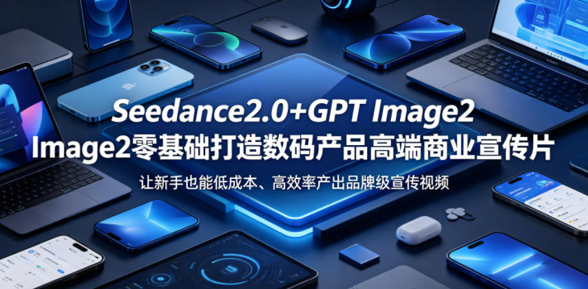 Seedance2.0+GPT Image2零基础打造数码产品高端商业宣传片，让新手也能低成本、高效率产出品牌级宣传视频-御文网