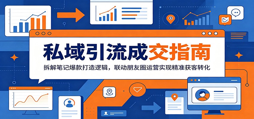 私域引流成交指南:拆解笔记爆款打造逻辑,联动朋友圈运营实现精准获客转化-御文网