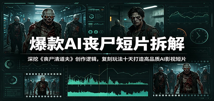 爆款AI丧尸短片拆解：深挖《丧尸清道夫》创作逻辑，复刻玩法快速打造高品质AI影视短片-御文网