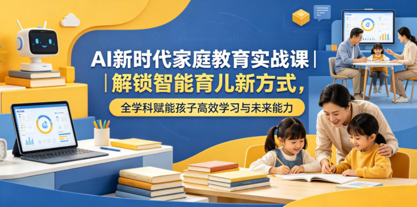 AI新时代家庭教育实战课|解锁智能育儿新方式,全学科赋能孩子高效学习与未来能力-御文网