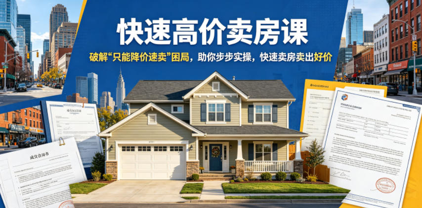 快速高价卖房课，破解“只能降价速卖”困局，助你步步实操，快速卖房卖出好价(更新2026)-御文网