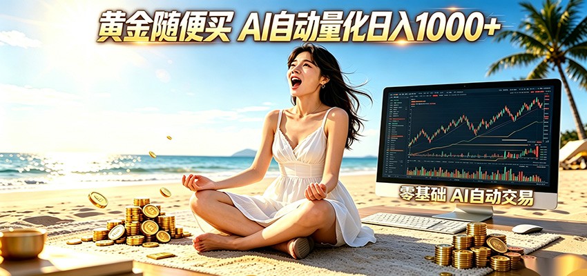 黄金随便买？AI自动外汇量化交易 在家当皇帝 日入1000+-御文网
