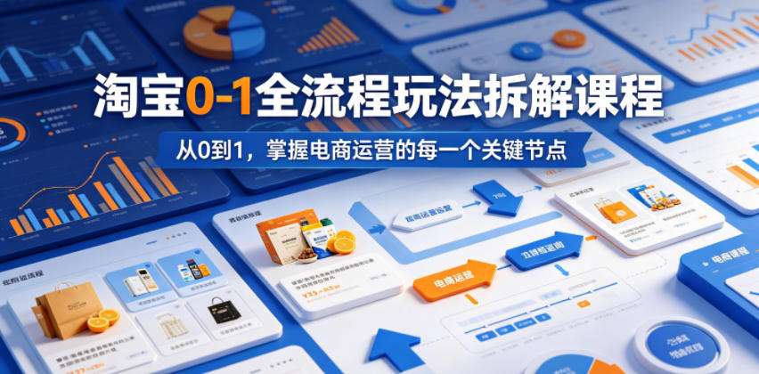 淘宝0-1全流程玩法拆解课程，从0到1，掌握电商运营的每一个关键节点-御文网