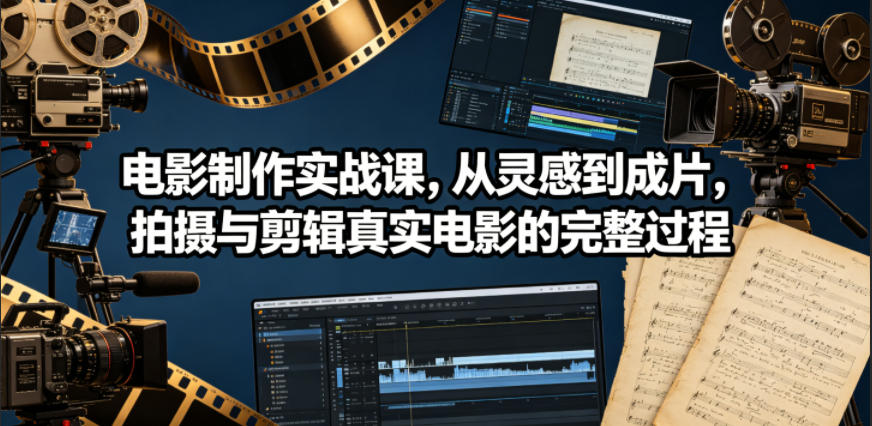 电影制作实战课，从灵感到成片，拍摄与剪辑真实电影的完整过程【原创双语字幕】-御文网