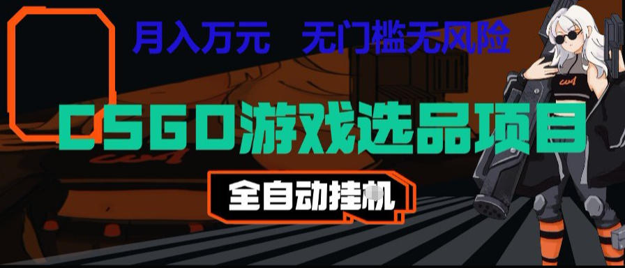 CSGO游戏自动扫货项目，全自动运行，月入1W，无风险，长期稳定可以做【揭秘】-御文网