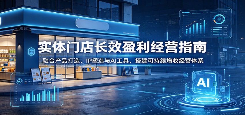 实体门店长效盈利经营指南：融合产品打造、IP塑造与AI工具，搭建可持续增收经营体系-御文网