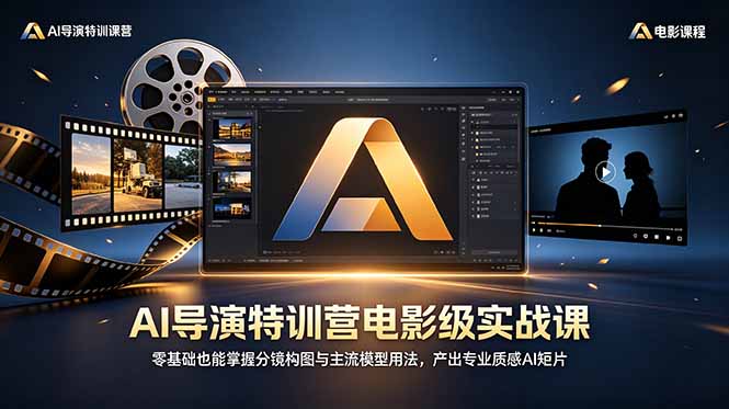 AI导演特训营电影级实战课，零基础也能掌握分镜构图与主流模型用法，产出专业质感AI短片-御文网