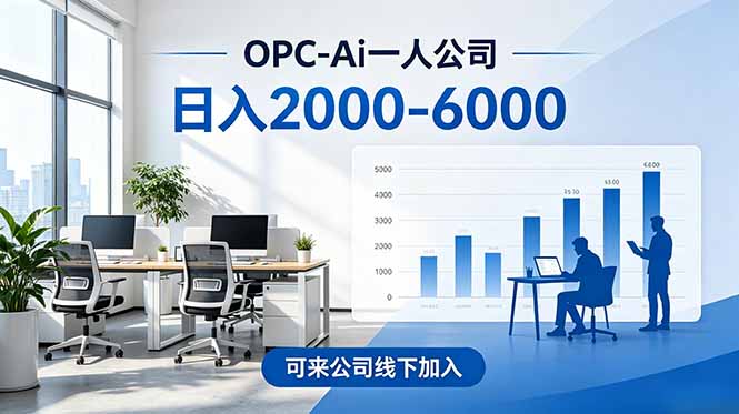 2026创业新风口—OPC一人公司模式震撼首发！日收益2000-6000+，项目绿色长久，安全稳健，合...-御文网