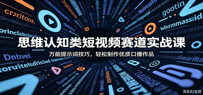思维认知类短视频赛道实战课:万能提示词技巧,轻松制作优质口播作品-御文网