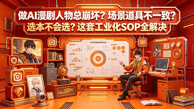 做AI漫剧人物总崩坏？场景道具不一致？选本不会选？这套工业化SOP全解决 (更新-御文网