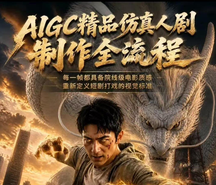 AIGC精品仿真人剧豢龙人全流程制作解析2026，国风仿真人创作+打斗剧情+人设编排，一站式AI短剧入门-御文网