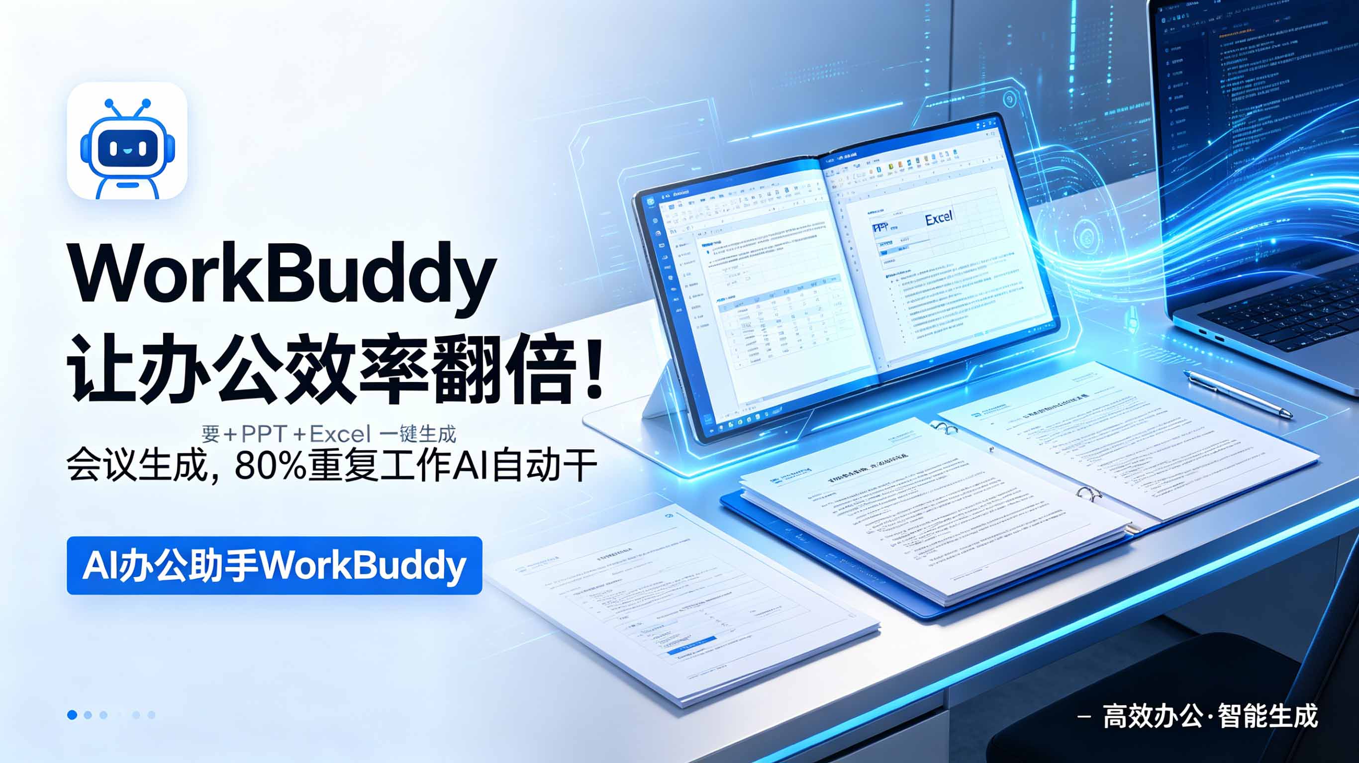 WorkBuddy让办公效率翻倍！会议纪要+PPT+Excel一键生成，80%重复工作AI自动干-御文网