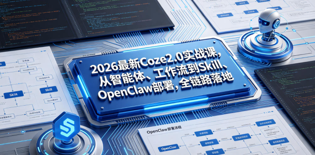 2026最新Coze2.0实战课，从智能体、工作流到Skill、OpenClaw部署，全链路落地-御文网
