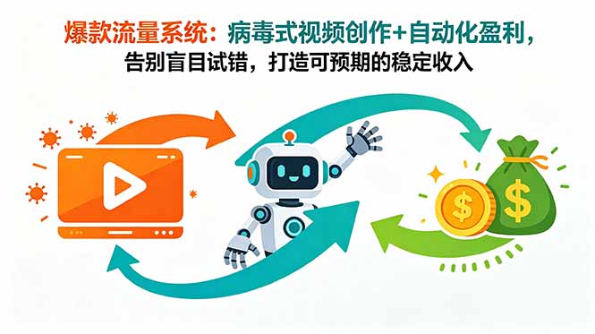 爆款流量系统：病毒式视频创作+自动化盈利，告别盲目试错，打造可预期的稳定收入-御文网