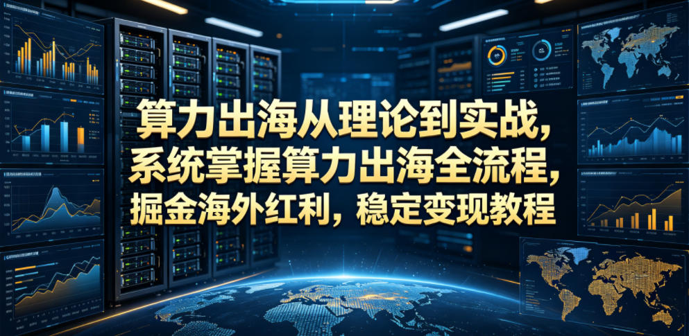 算力出海从理论到实战，系统掌握算力出海全流程，掘金海外红利，稳定变现教程-御文网