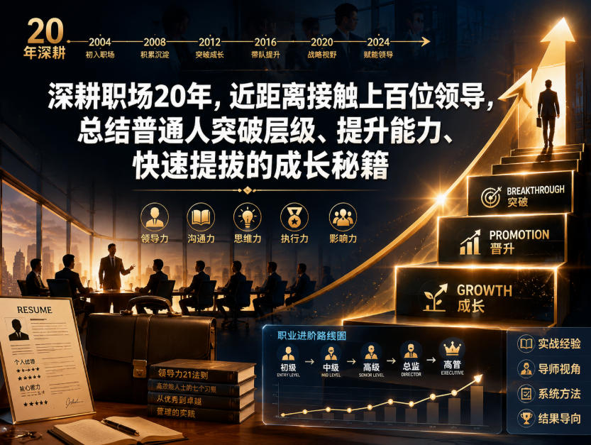 付费文章:深耕职场20年,近距离接触上百位领导,总结普通人突破层级、提升能力、快速提拔的成长秘籍(全网独家干货)-御文网