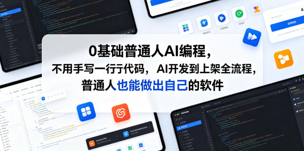 0基础普通人AI编程，不用手写一行代码，AI开发到上架全流程，普通人也能做出自己的软件-御文网