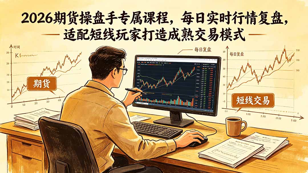 2026期货操盘手专属课程-更新6月，每日实时行情复盘，适配短线玩家打造成熟交易模式-御文网