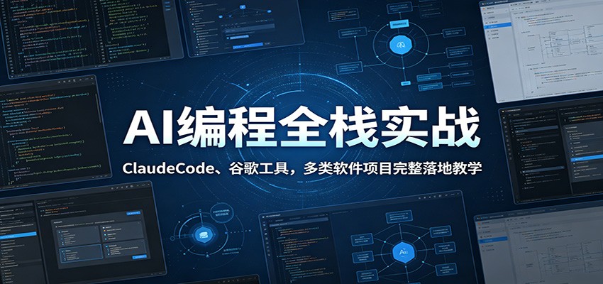 AI编程全栈实战：ClaudeCode、谷歌工具，多类软件项目完整落地教学-御文网