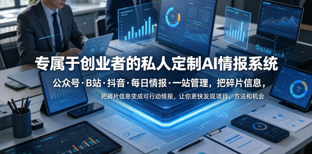 专属于创业者的私人定制AI情报系统，公众号·B站·抖音·每日情报·一站管理，把碎片信息变成可行动情报，让你更快发现项目、方法和机会-御文网