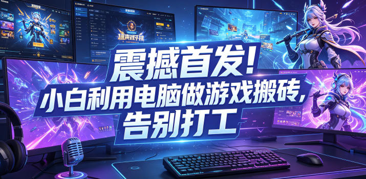 震撼首发!小白利用电脑做游戏搬砖,告别打工【揭秘】-御文网