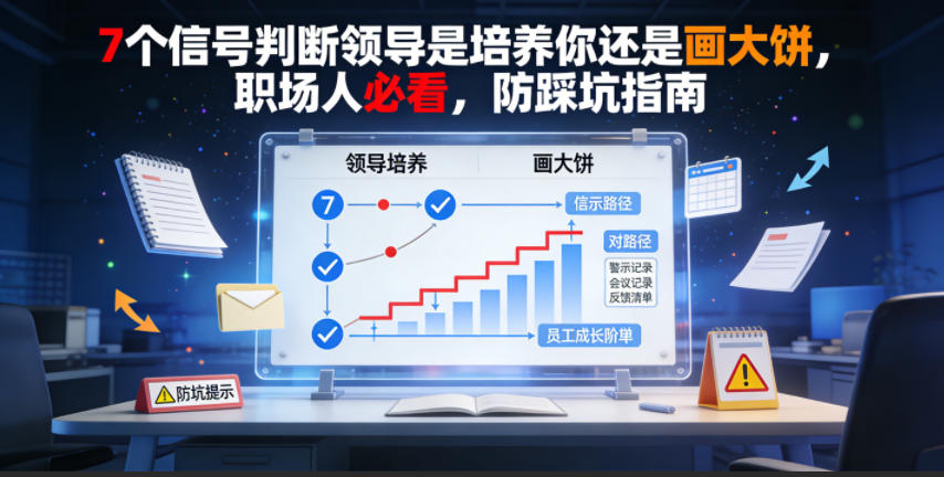 付费文章：7个信号判断领导是培养你还是画大饼，职场人必看，防踩坑指南-御文网