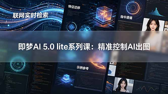即梦AI 5.0 lite实战课：联网实时检索+特征迁移+指令遵循+示例参考，精准控制AI出图-御文网