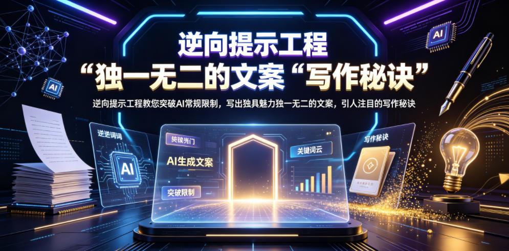 逆向提示工程教您突破AI常规限制，写出独具魅力独一无二的文案，引人注目的写作秘诀【原创双语字幕】-御文网