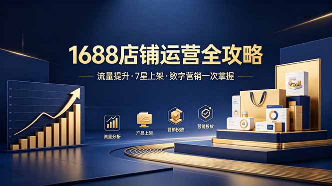 1688店铺没流量？产品上架不到7星？数字营销不会投？全套运营技能一次学(更新6月-御文网