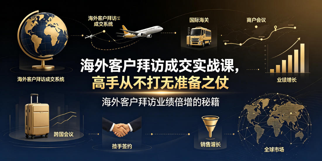 海外客户拜访成交实战课，高手从不打无准备之仗，海外客户拜访业绩倍增的秘籍-御文网