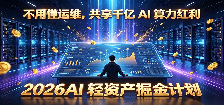 不用懂运维，共享千亿 AI 算力红利，2026AI 轻资产掘金计划-御文网