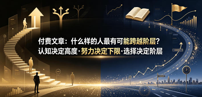 付费文章：什么样的人最有可能跨越阶层？认知决定高度·努力决定下限·选择决定阶层-御文网