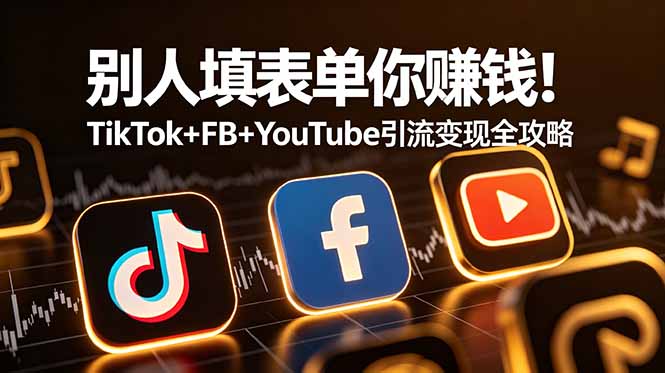别人填表单你赚钱！TikTok+FB+YouTube 引流变现全攻略【原创双语字幕】-御文网