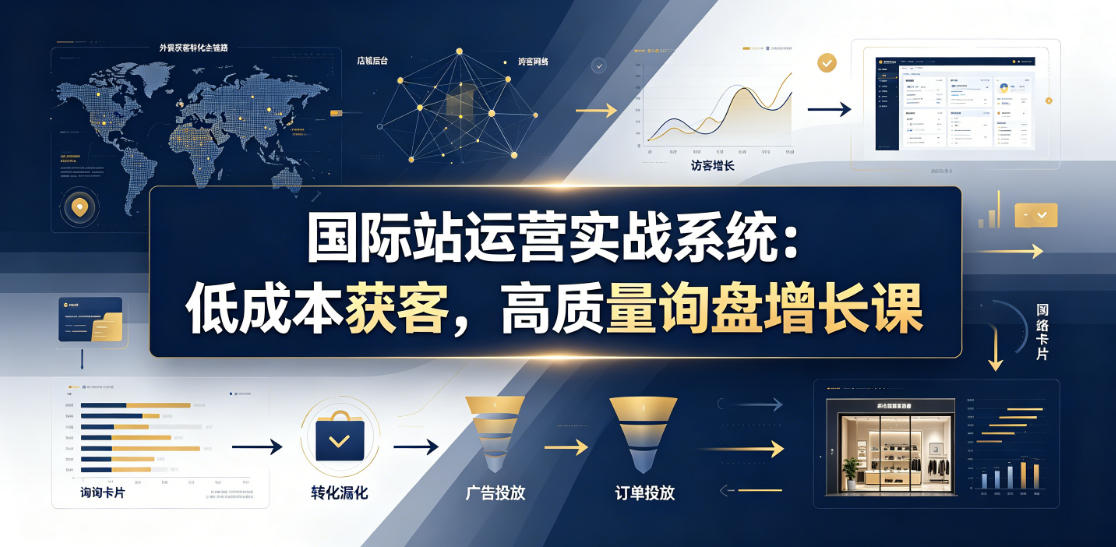 国际站运营实战系统：低成本获客，高质量询盘增长课(更新26年)-御文网