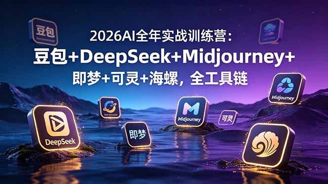 2026AI全年实战训练营：豆包+DeepSeek+Midjourney+即梦+可灵+海螺，全工具链-御文网