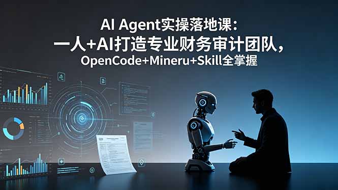 AI Agent实操落地课：一人+AI打造专业财务审计团队，OpenCode+Mineru+Skill全掌握-御文网