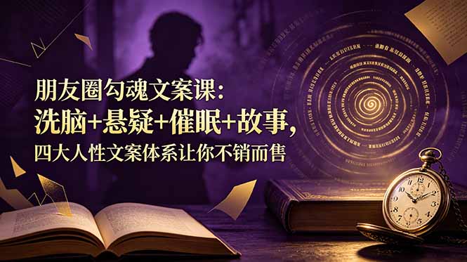 朋友圈勾魂文案课：洗脑+悬疑+催眠+故事，四大人性文案体系让你不销而售-御文网