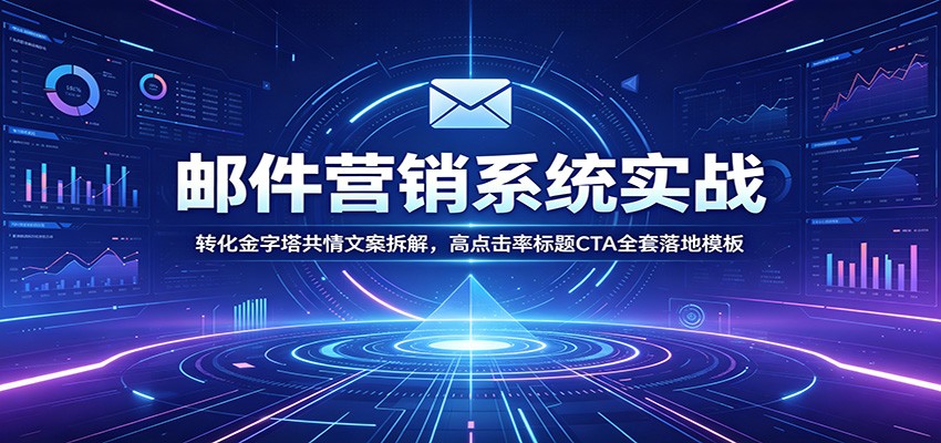 邮件营销系统实战：转化金字塔共情文案拆解，高点击率标题CTA全套落地模板-御文网