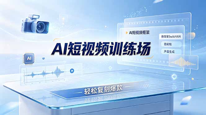 老陈AI短视频训练场：AI短视频框架+换背景SwitchXAI+首尾帧+声音生成，轻松复刻爆款-御文网