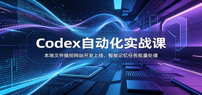 Codex自动化实战课：本地文件操控网站开发上线，智能记忆任务批量处理-御文网