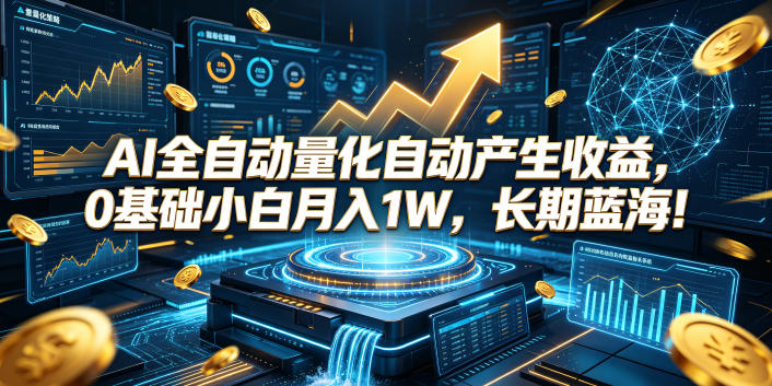 AI全自动量化自动产生收益，0基础小白月入1W，长期蓝海！【揭秘】-御文网