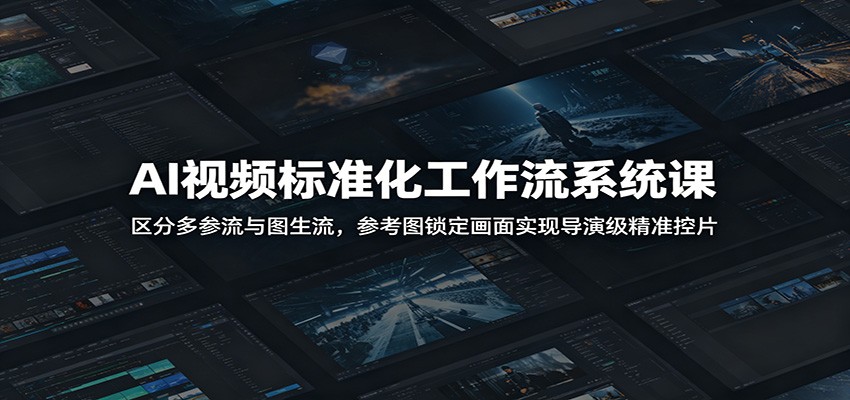 AI视频标准化工作流系统课：区分多参流与图生流，参考图锁定画面实现导演级精准控片-御文网