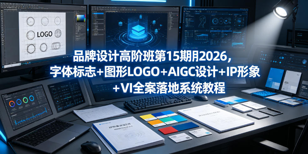 品牌设计高阶班第15期2026，字体标志＋图形LOGO＋AIGC设计＋IP形象＋VI全案落地系统教程-御文网